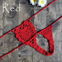 13Colors Super Mini Micro G-strings Thongs Hot Sexy Bikini Bottom Women Swimwear Crochet Cotton Side String Tie Thong