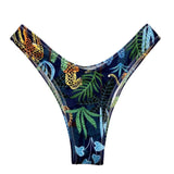 Women Print Bikini Bottom Thong Bathing G String Swimsuits Swimwear Beach Sexy Thong