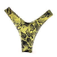 Sexy Bikini Bottoms Swimwear Women Briefs Thong Female G String Swimsuits Print Cheeky Bikini Bottom Swim Trunks