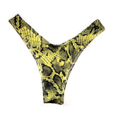 Sexy Bikini Bottoms Swimwear Women Briefs Thong Female G String Swimsuits Print Cheeky Bikini Bottom Swim Trunks