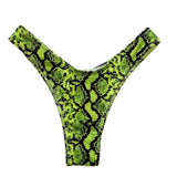 Sexy Bikini Bottoms Swimwear Women Briefs Thong Female G String Swimsuits Print Cheeky Bikini Bottom Swim Trunks