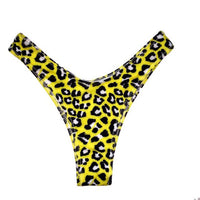 Sexy Bikini Bottoms Swimwear Women Briefs Thong Female G String Swimsuits Print Cheeky Bikini Bottom Swim Trunks