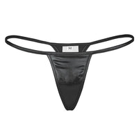 Women's Swimsuit Lingerie Underwear Shiny Metallic Leather Swimwear Low Rise Mini Bikini G-string T-back Thongs Briefs Underwear