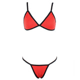 Women Patchwork Sexy G-String Swimwear Bikini Set Push-Up Padded Two Piece Swimsuit Beachwear