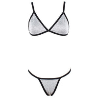 Women Patchwork Sexy G-String Swimwear Bikini Set Push-Up Padded Two Piece Swimsuit Beachwear