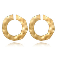 Luxury Gold Square Stud Earrings for Women Party Big Earrings Ear Decoration