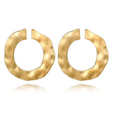 Luxury Gold Square Stud Earrings for Women Party Big Earrings Ear Decoration