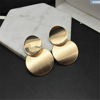 Luxury Gold Square Stud Earrings for Women Party Big Earrings Ear Decoration