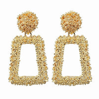 Luxury Gold Square Stud Earrings for Women Party Big Earrings Ear Decoration