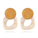 Luxury Gold Square Stud Earrings for Women Party Big Earrings Ear Decoration