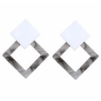 Luxury Gold Square Stud Earrings for Women Party Big Earrings Ear Decoration