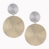 Handmade Geometric Circular Metal Earrings Girls Popular Punk Drop Earrings