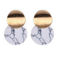 Handmade Geometric Circular Metal Earrings Girls Popular Punk Drop Earrings