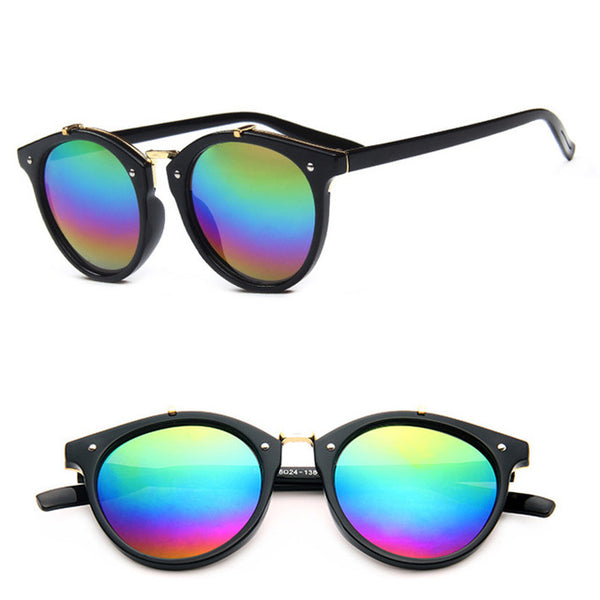 Rivets Women Sunglasses Candy Color UV400 Classic Outdoor Travel Glasses