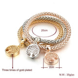 Tree Of Life Bracelets Necklace Earrings Sets Gold for Women Bridal Elegant Wedding Set