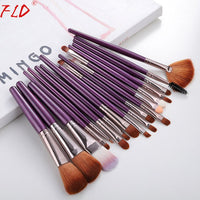 Professional 18Pcs Foundation Makeup Brushes Set Kabuki Eye shadow Eyeliner Mascara Blush Brushes Set Powder Tool Kits