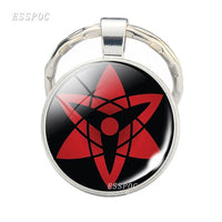 Anime Naruto Sharingan Eye Cosplay Keychain Kakashi Sasuke Sharingan Eye Jewelry Anime Keychains for Men Gifts for Him Boyfriend