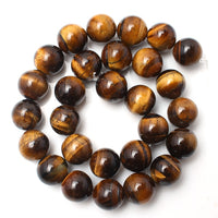 Natural Round Tiger Eye Amazonite Garnet Agates Angelite Quartz Lava Beads For Jewelry Making DIY Bracelet Accessories 15''