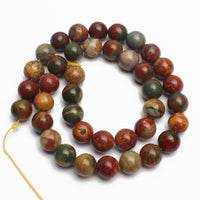 Natural Round Tiger Eye Amazonite Garnet Agates Angelite Quartz Lava Beads For Jewelry Making DIY Bracelet Accessories 15''