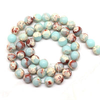 Natural Round Tiger Eye Amazonite Garnet Agates Angelite Quartz Lava Beads For Jewelry Making DIY Bracelet Accessories 15''