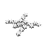 200pcs/lot 6*6mm Inside Hole 1mm CCB Gold Silver Color Star Spacer Beads End Caps Beads DIY Jewelry Making Findings Charm Beads