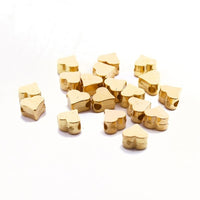 200pcs/lot 6*6mm Inside Hole 1mm CCB Gold Silver Color Star Spacer Beads End Caps Beads DIY Jewelry Making Findings Charm Beads