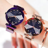 Ladies Magnetic Starry Sky Clock Women Watches Fashion Diamond Female Quartz Wristwatch