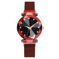 Ladies Magnetic Starry Sky Clock Women Watches Fashion Diamond Female Quartz Wristwatch