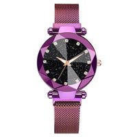 Ladies Magnetic Starry Sky Clock Women Watches Fashion Diamond Female Quartz Wristwatch