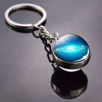 Earth Key chain Solary System Planet Keychain Moon Mars Art Picture Glass Ball Keyring Universe Galaxy Jewelry for Men for Women