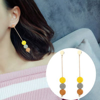 Round Dangle Drop Earrings for Women Geometric Round Heart Gold Earring Wedding