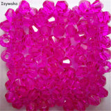 Isywaka Sale Red Copper Color 100pcs 4mm Bicone Austria Crystal Beads Charm Glass bead Loose Spacer Stone for DIY Jewelry Making