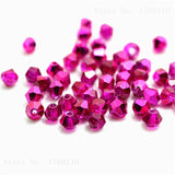 Isywaka Sale Red Copper Color 100pcs 4mm Bicone Austria Crystal Beads Charm Glass bead Loose Spacer Stone for DIY Jewelry Making