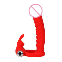 Double Penetration Anal Bead Plug Vibrator Cock Vibrator Ring Strapon Dildo for Men Couple Prostate Massager
