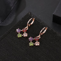 Cubic Zircon Necklace Earrings Bridal Wedding Jewelry Set Women