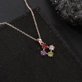 Cubic Zircon Necklace Earrings Bridal Wedding Jewelry Set Women