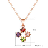 Cubic Zircon Necklace Earrings Bridal Wedding Jewelry Set Women