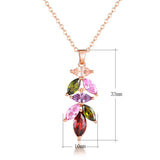 Rose gold Geometric Zircon Jewelry Sets for Women Chain Necklace Earrings Jewelry Sets