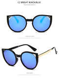 Retro Transparent Glasses Female Pink Sunglasses Round Rose Gold Frame Silver Lens Glasses Retro Color Mirror Glasses Oculos