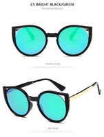 Retro Transparent Glasses Female Pink Sunglasses Round Rose Gold Frame Silver Lens Glasses Retro Color Mirror Glasses Oculos