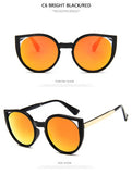 Retro Transparent Glasses Female Pink Sunglasses Round Rose Gold Frame Silver Lens Glasses Retro Color Mirror Glasses Oculos