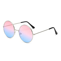 Burst Metal Circular Sunglasses Women Retro Marine Lenses Red Personality Prince Mirror UV400 Oculos