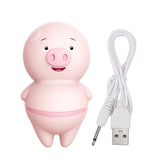 Masturbator Cute Pig Tongue Licking Vibrator for Woman Clitoris Stimulator 6 Modes Nipple Massager