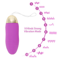 10 Speed Remote Control Vibrating Egg for Women G-Spot Massager Clitoris Stimulator Powerful Bullet Vibrator