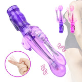 Dildo Vibrator Rabbit Vibrator Triple Vibration G-spot Massager Clitoris Vagina Stimulator for Women