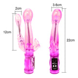 Dildo Vibrator Rabbit Vibrator Triple Vibration G-spot Massager Clitoris Vagina Stimulator for Women
