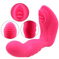 Oral Licking Clit Stimulator for Women Panties Lay On Vibrator G-spot Massager Wearable Dildo Vibrator