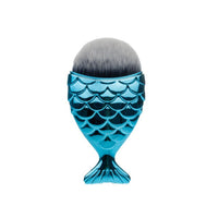 1Pcs Professional Mermaid Shape Makeup Brush Foundation Cosmetic Fish Brush Makeup Tools Kit Powder Face Blush Brush