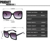 Oversized Sunglasses Women Plastic Female Big Frame Gradient Sun Glasses UV400 Gafas De Sol Mujer