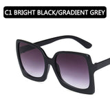 Oversized Sunglasses Women Plastic Female Big Frame Gradient Sun Glasses UV400 Gafas De Sol Mujer